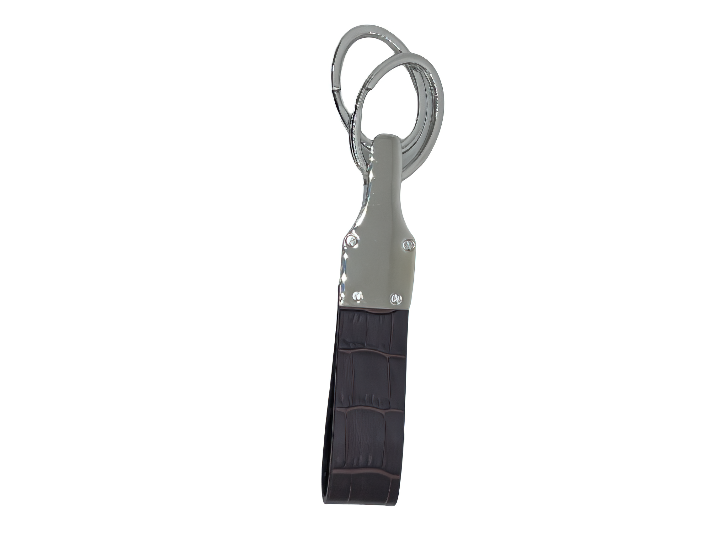 brown leathery key chain