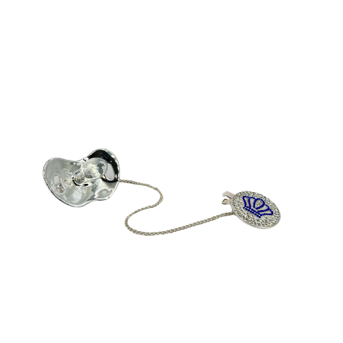 pacifier-with-clip-silver