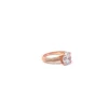 Επιροδιωμένο ροζ χρυσό δαχτυλίδι μονόπετρο με ζιργκόν Swarovski