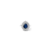 Ασημένιο δαχτυλίδι με μπλε ζιργκόν Swarovski.